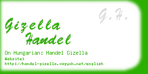 gizella handel business card